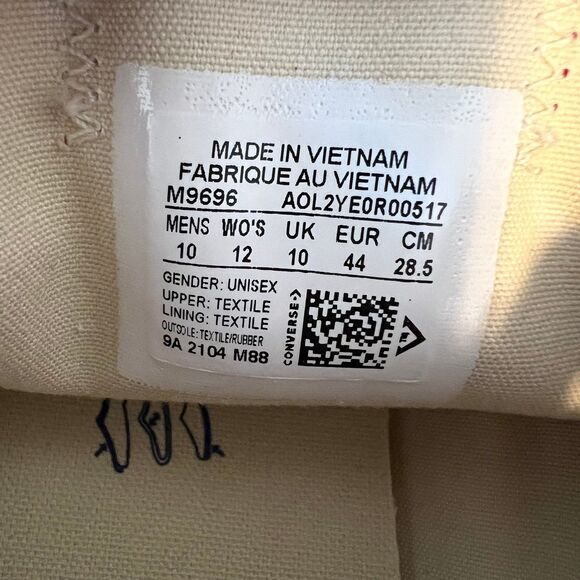 CONVERSE All Star UNISEX Sneakers Low Top Lace Up Red and White - Picture 10 of 10